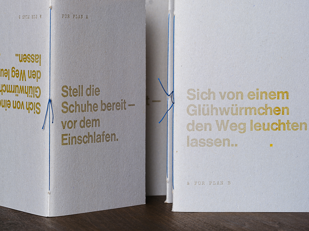 Notizheft:Für Plan A & für Plan B<